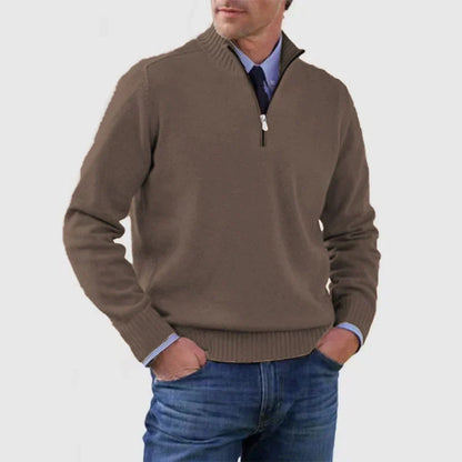 Pull Homme Demi-Zip Confortable Moderne