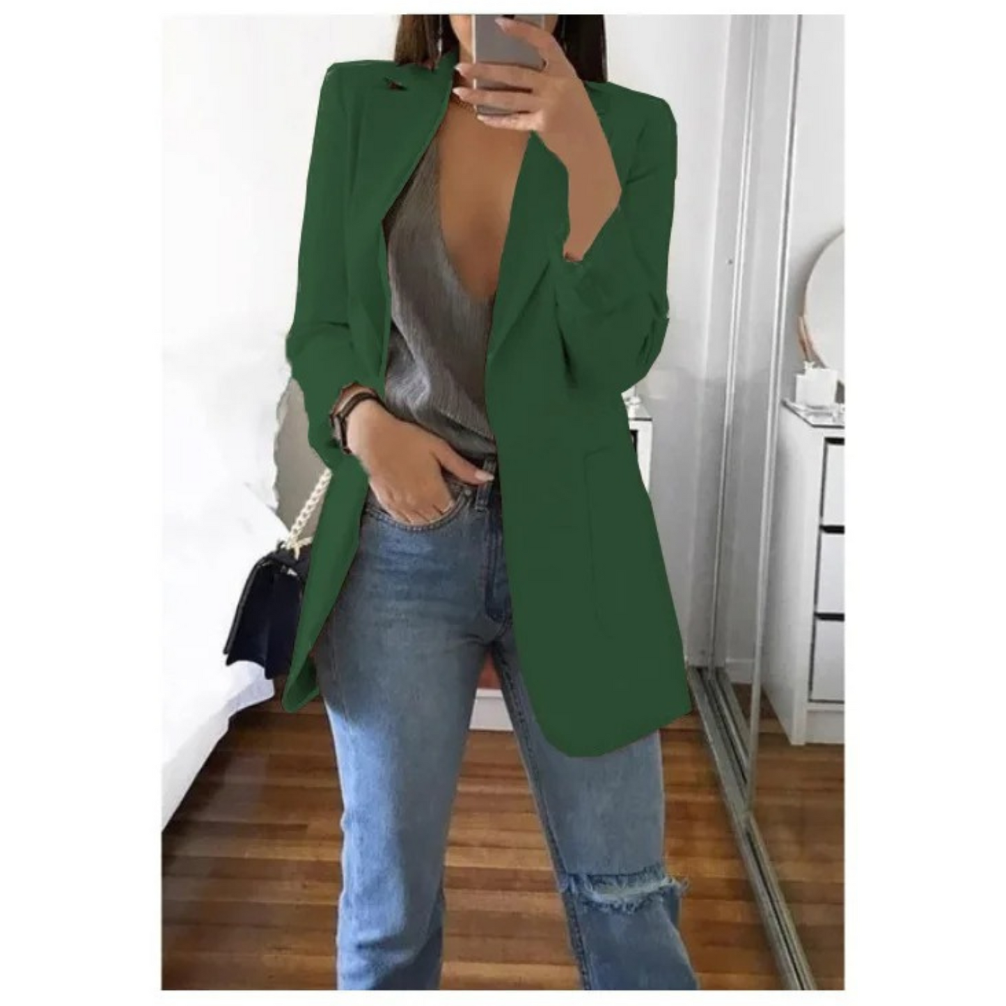 Blazer femme kaki mode automne