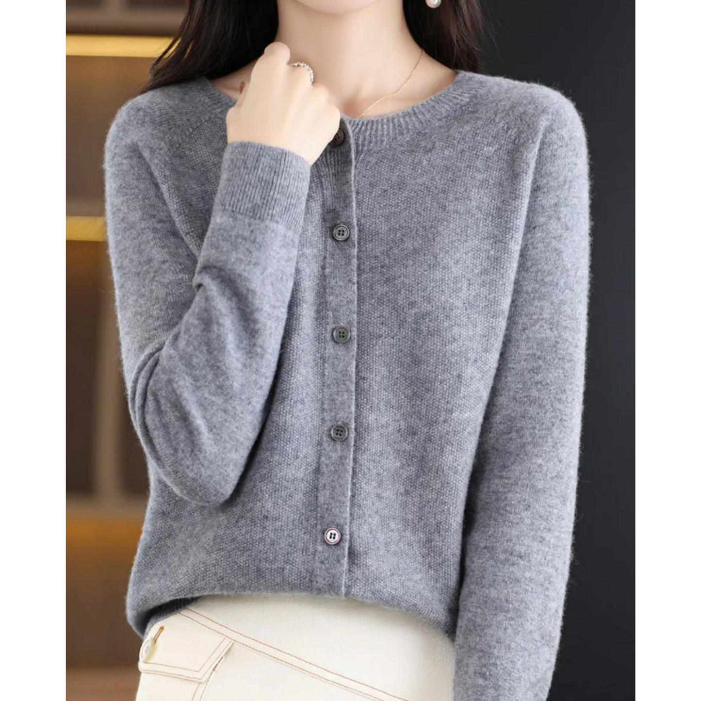 Cardigan souple Coupe ample Boutons