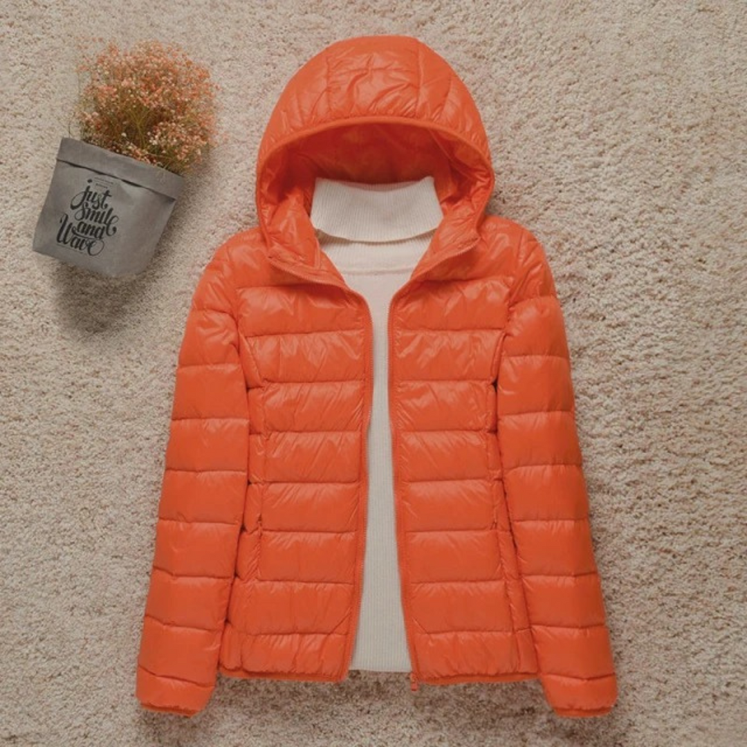 Doudoune légère à capuche pour femme