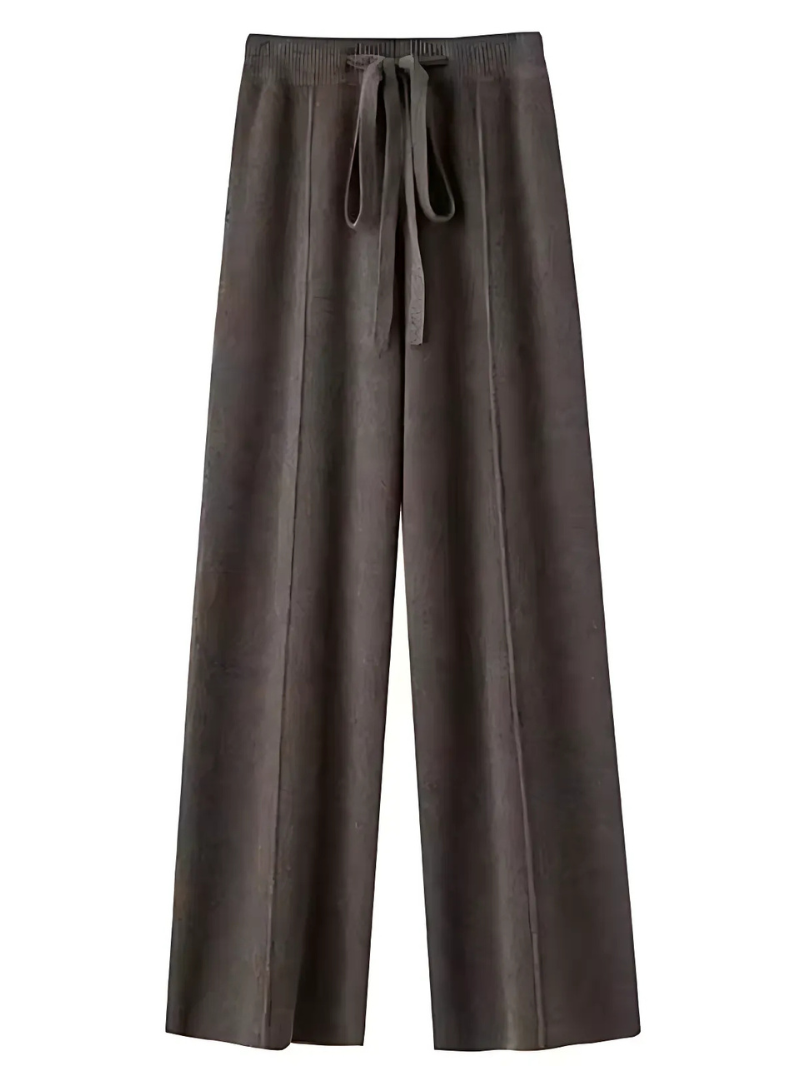 Pantalon tricoté jambe large Élégant Confortable