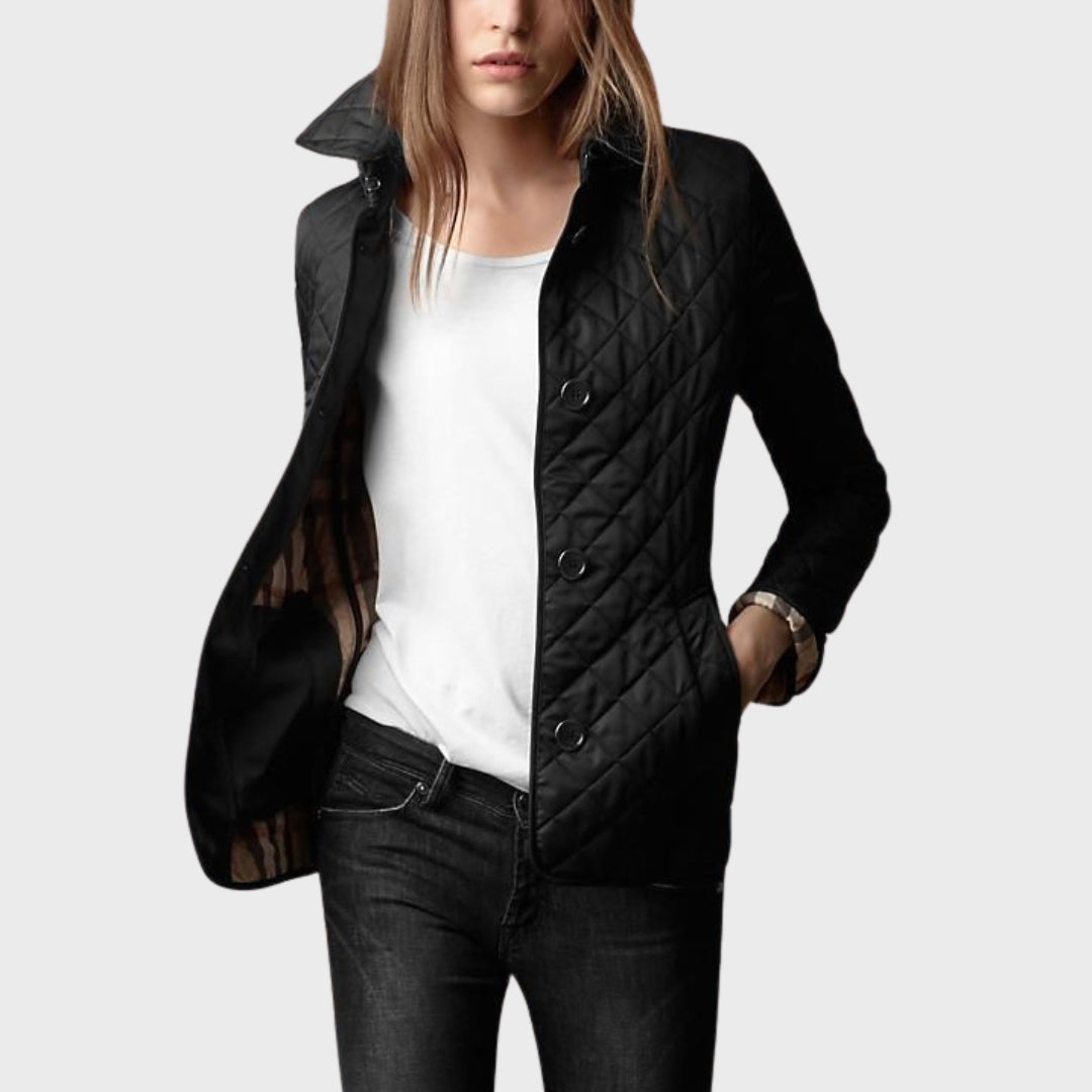 Veste matelassée élégante à col rabattu