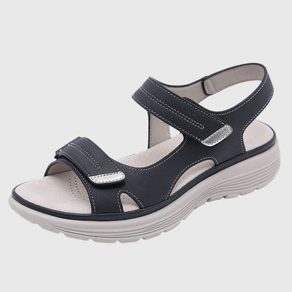 Sandales Femme Bout Ouvert Fines Fermeture Scratch