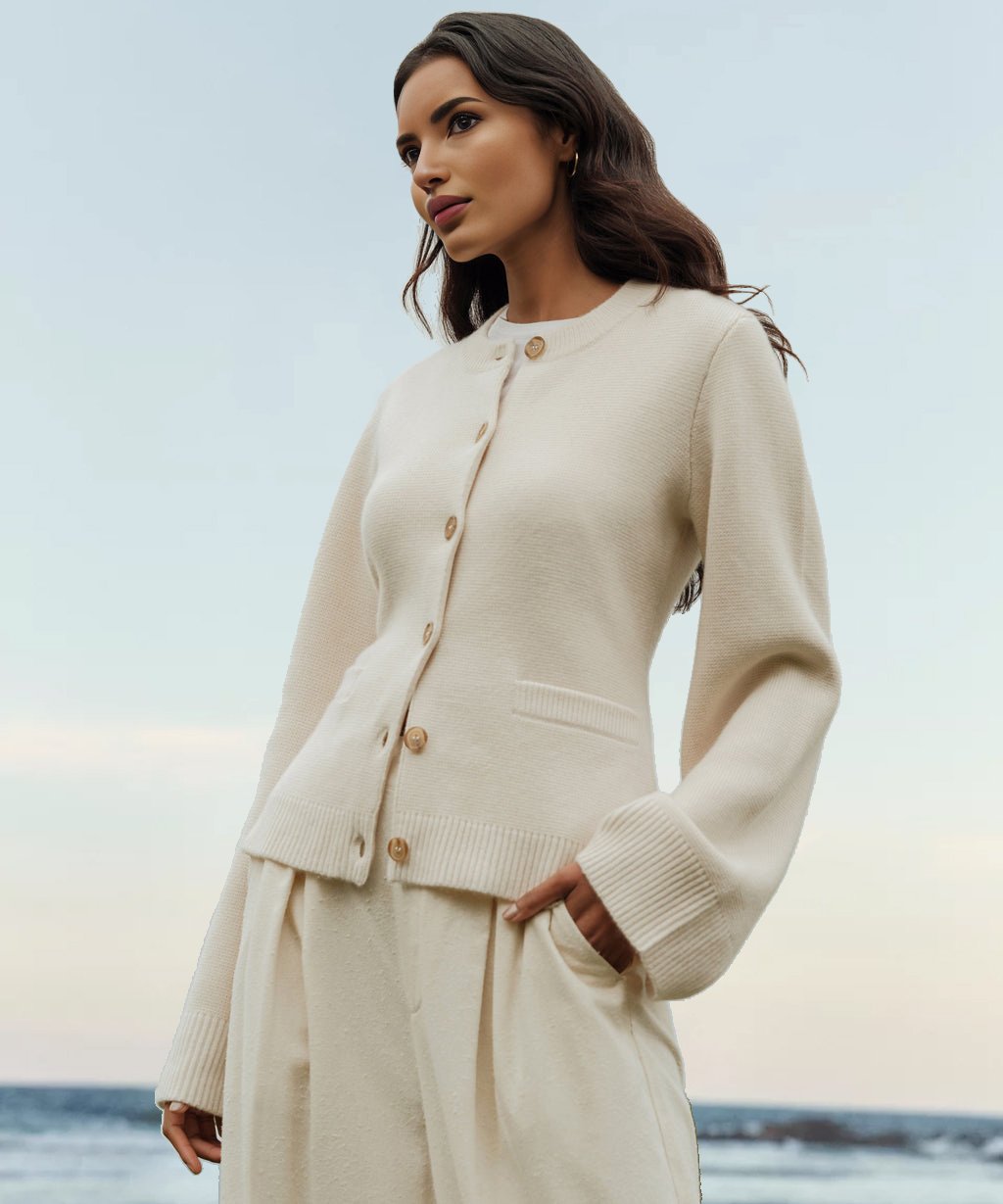 Weicher Damen Cardigan mit Knöpfen - IdealeKleiden