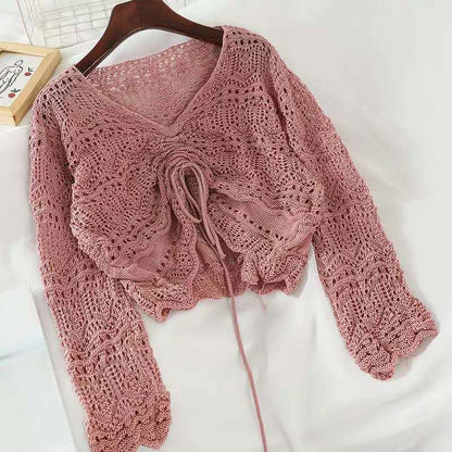 Cardigan Femme Léger Estival Motif Ajoure