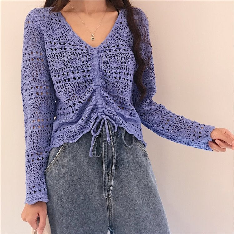 Cardigan Femme Léger Estival Motif Ajoure