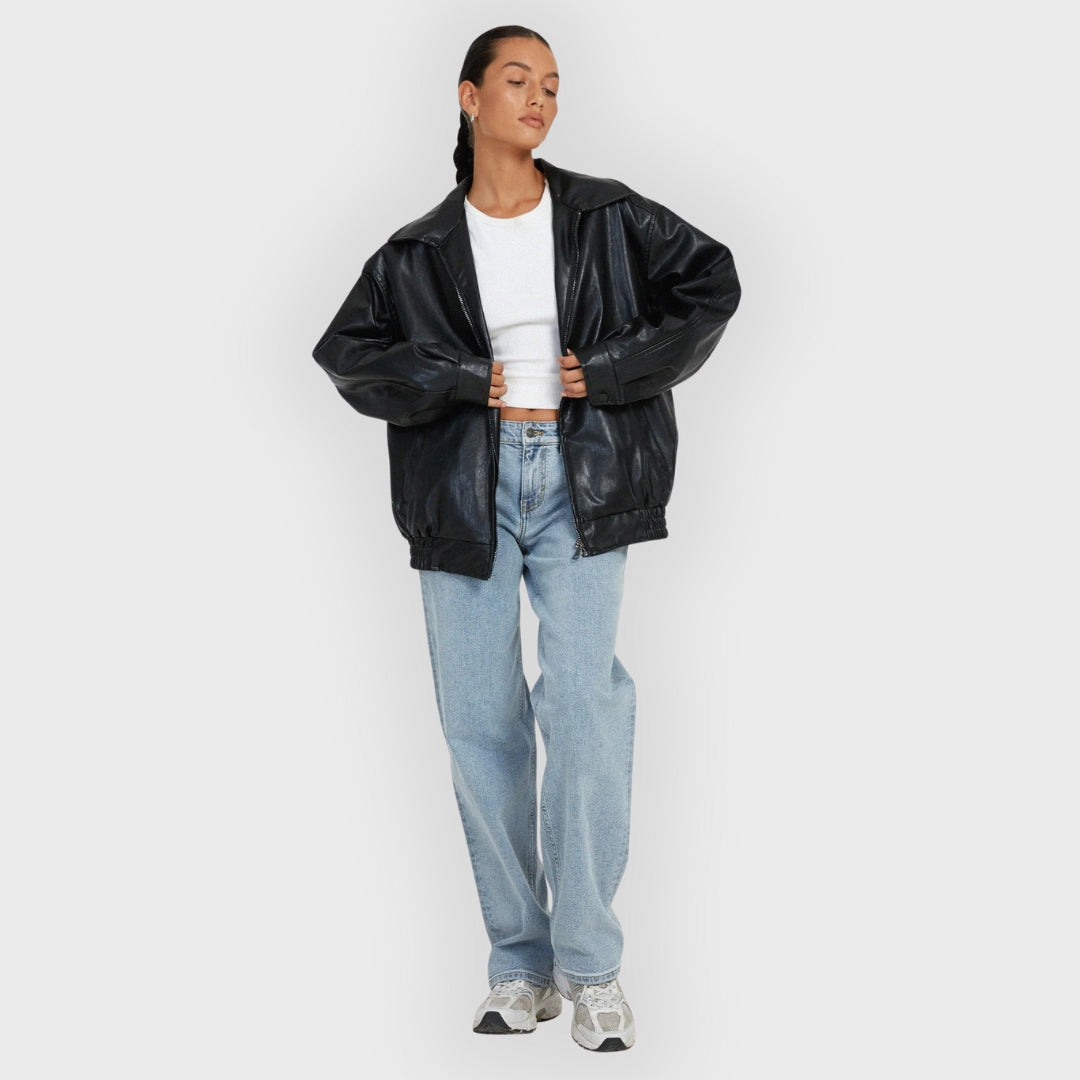 Blouson en cuir élégant pour femme