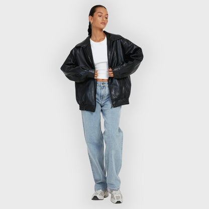 Blouson en cuir élégant pour femme