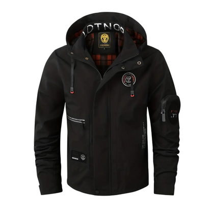 Veste imperméable homme outdoor capuche à carreaux