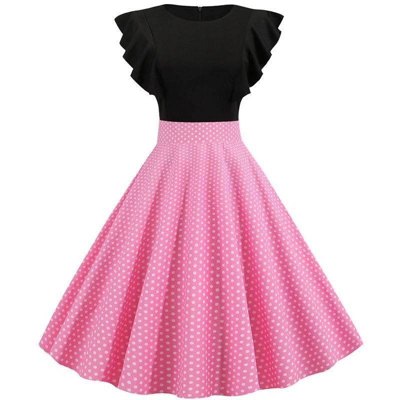 Robe d'été sans manches style rockabilly