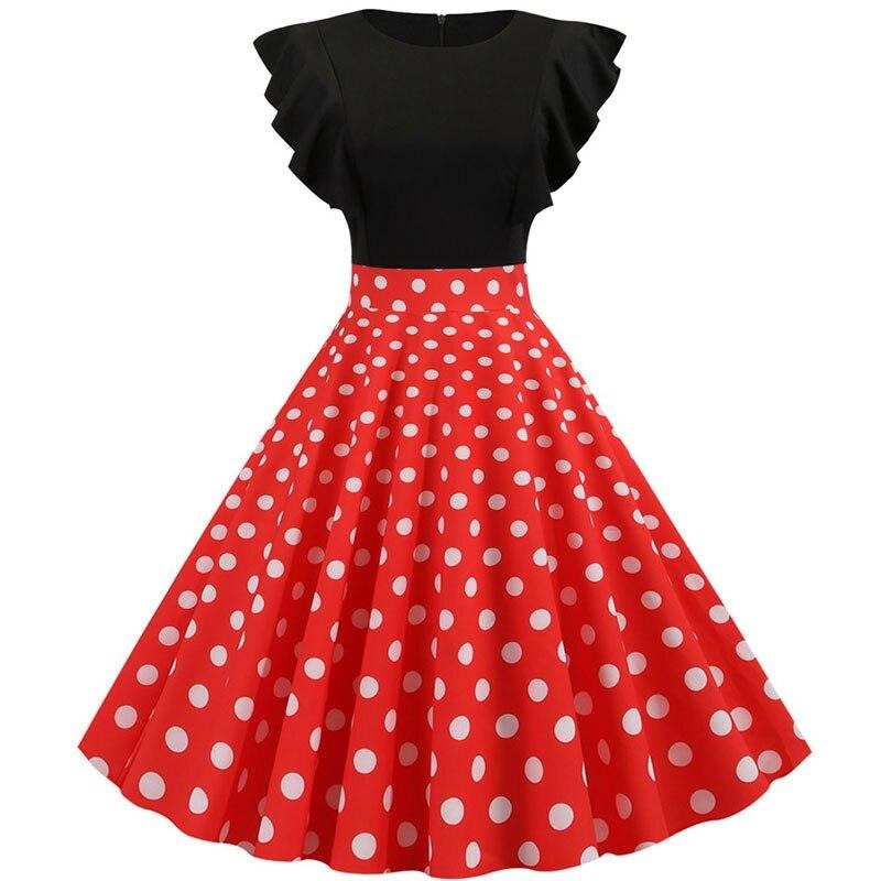 Robe d'été sans manches style rockabilly