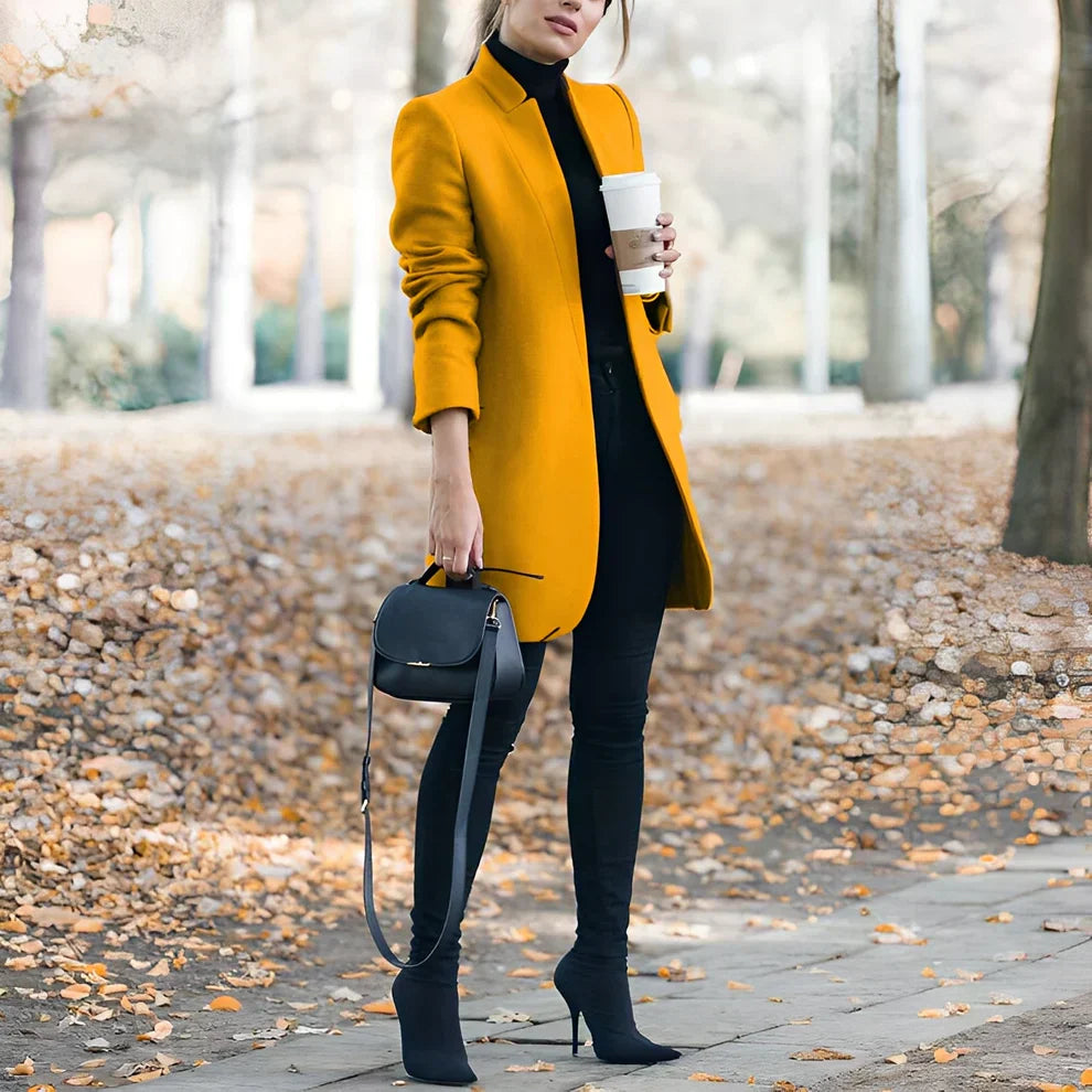 Blazer en coton coloré, décontracté chic pour femme