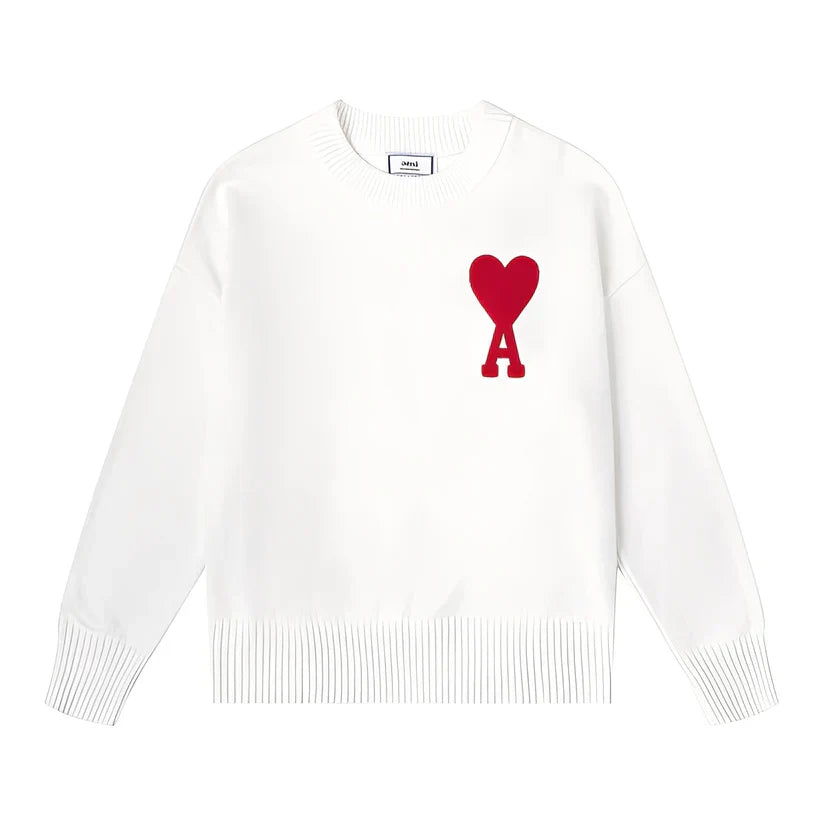 Pull brodé simple homme