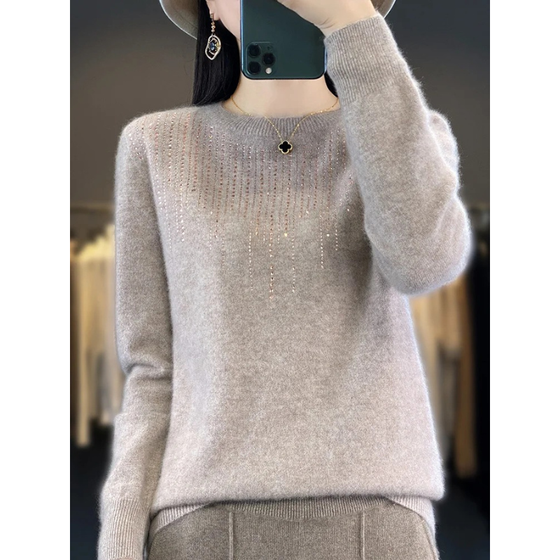 Pull-over femme doux et scintillant