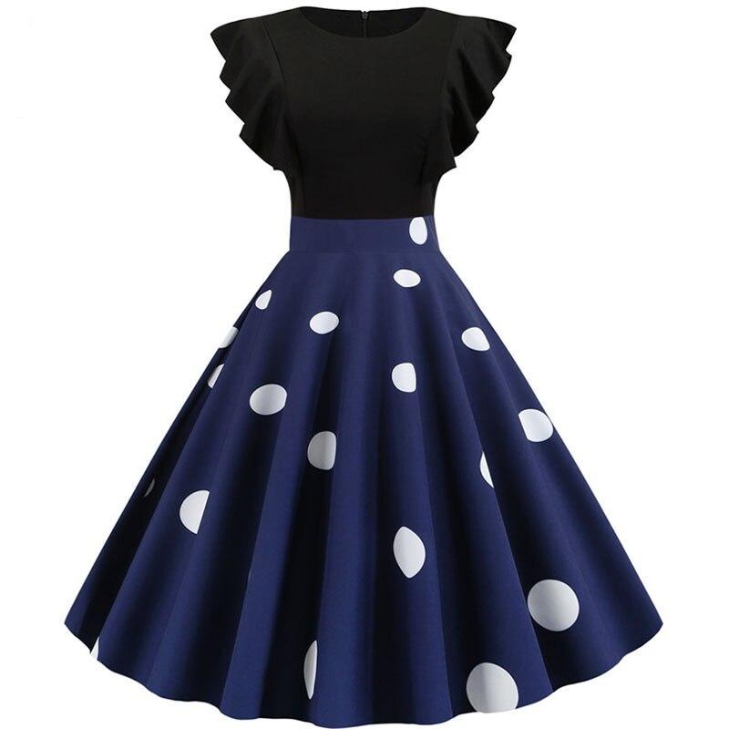 Robe d'été sans manches style rockabilly