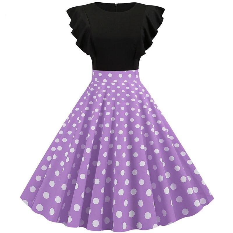 Robe d'été sans manches style rockabilly