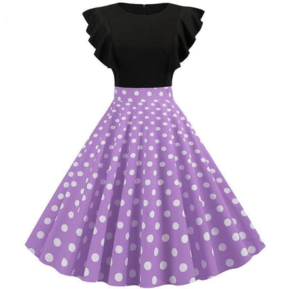 Robe d'été sans manches style rockabilly