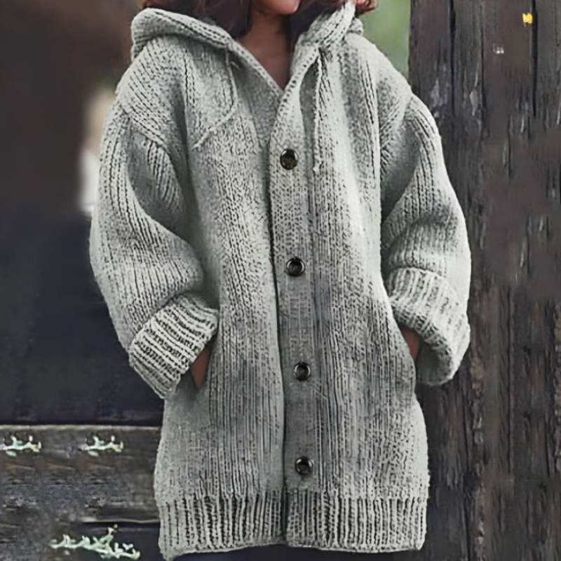Gilet surdimensionné chaud à capuche