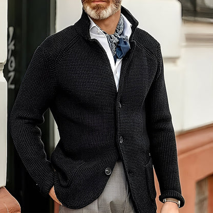 Cardigan stylé pour homme avec col montant