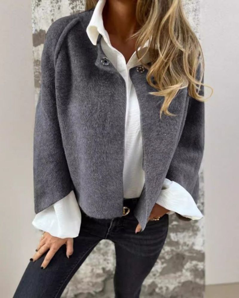 Veste élégante en laine pour femme, design de luxe