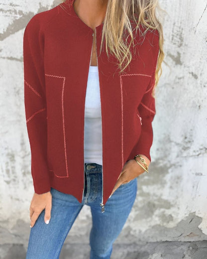 Blouson aviateur femme sportif zippé