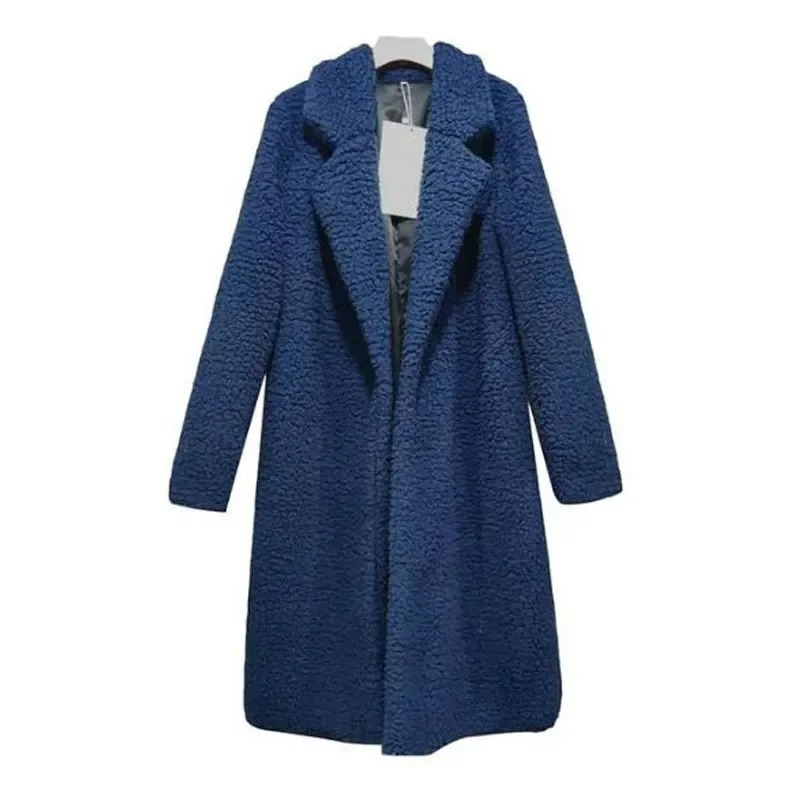 Manteau d'hiver doux aspect duveteux