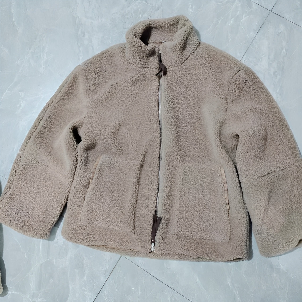 Manteau chaud en laine à col roulé pour femme