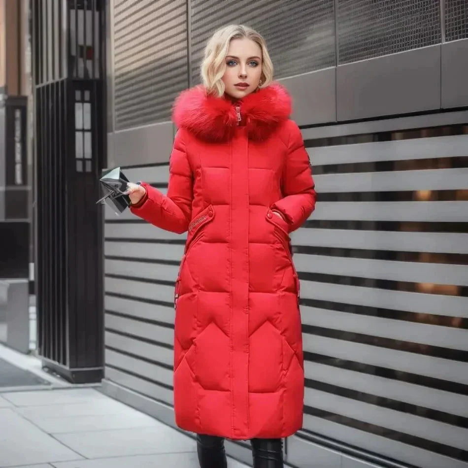 Manteau élégant pour femme en fausse fourrure de luxe