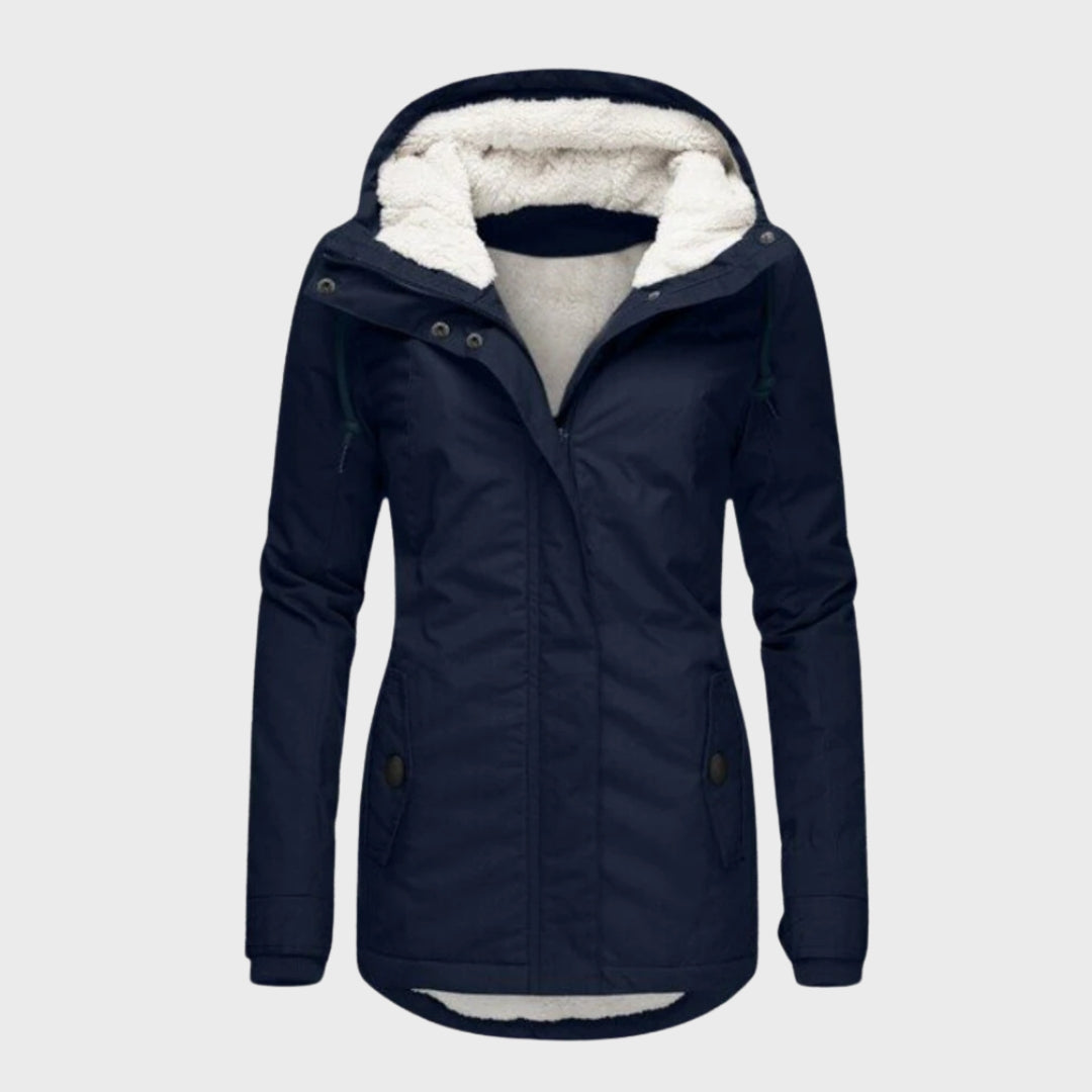 Manteau en coton stylé avec capuche