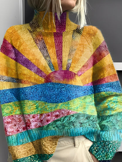 Pull col roulé femme élégant design moderne