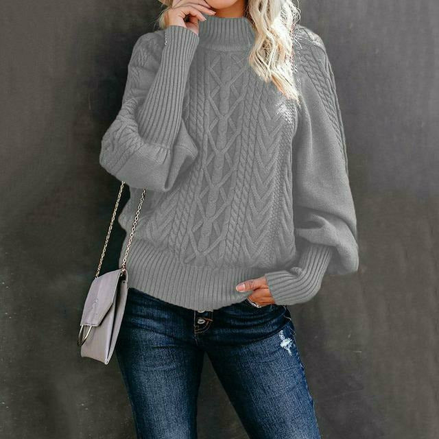 Pull en maille élégant classique femme