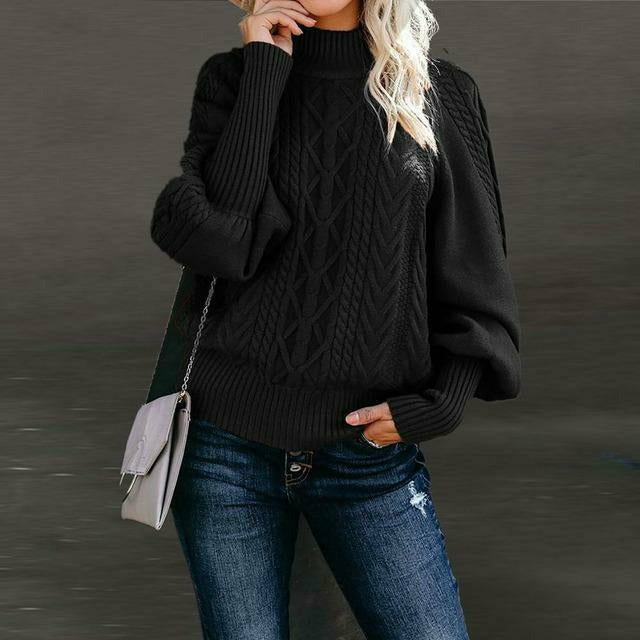 Pull en maille élégant classique femme