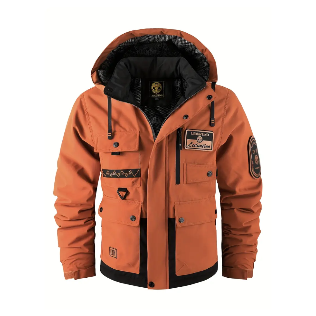 Veste d'extérieur chaude et isolée pour homme avec capuche amovible