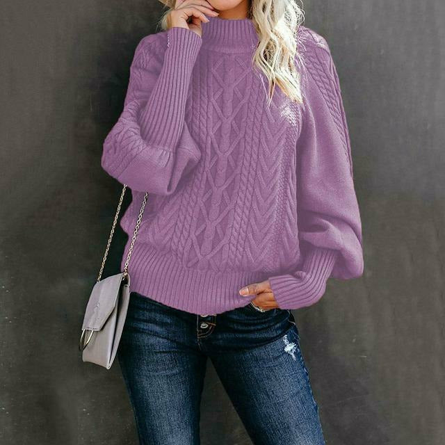 Pull en maille élégant classique femme