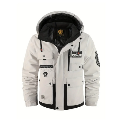 Veste d'extérieur chaude et isolée pour homme avec capuche amovible