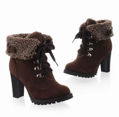 Bottes d'hiver femme talon haut élégantes