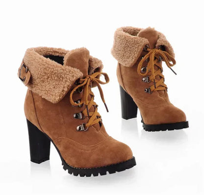Bottes d'hiver femme talon haut élégantes