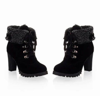 Bottes d'hiver femme talon haut élégantes