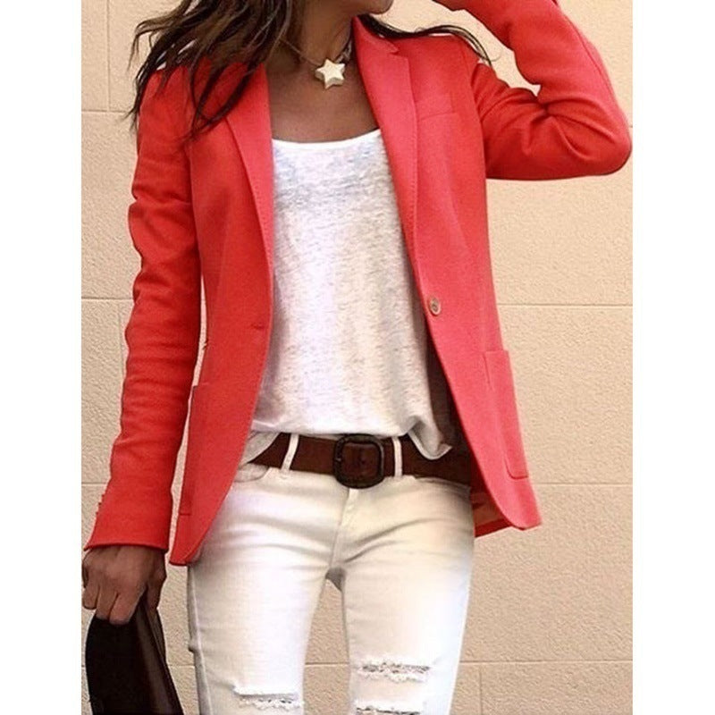 Blazer ajusté élégant pour femme avec revers