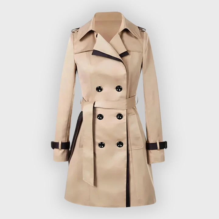 Lange Damenmantel Elegant Trenchcoat - IdealeKleiden