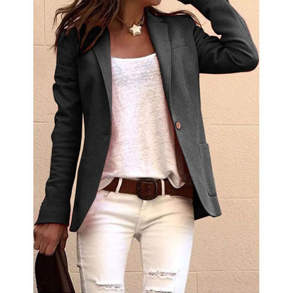 Blazer ajusté élégant pour femme avec revers