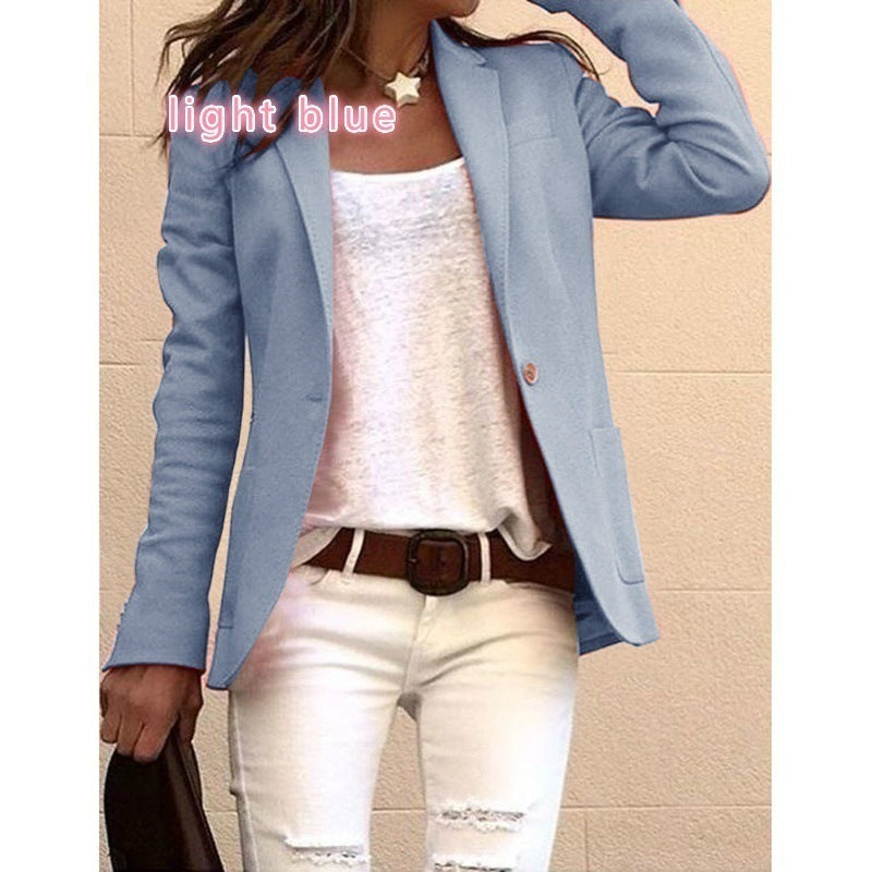 Blazer ajusté élégant pour femme avec revers