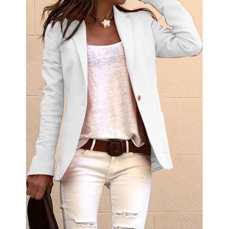 Blazer ajusté élégant pour femme avec revers