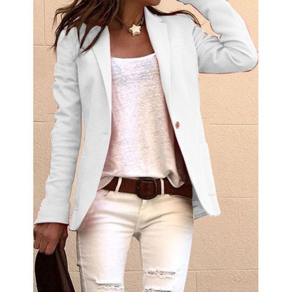 Blazer ajusté élégant pour femme avec revers