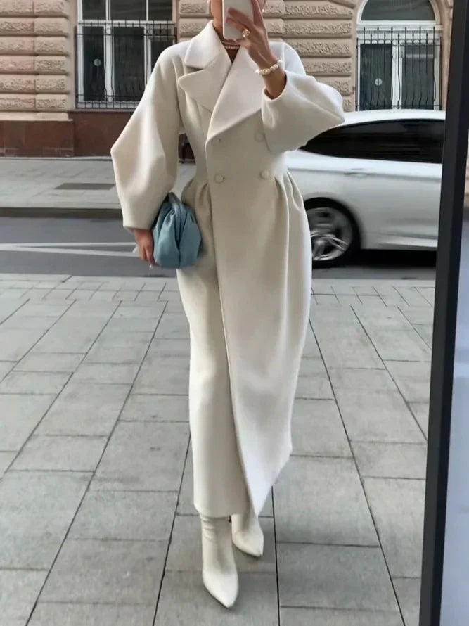 Manteau élégant en laine pour femme Chaud Hiver