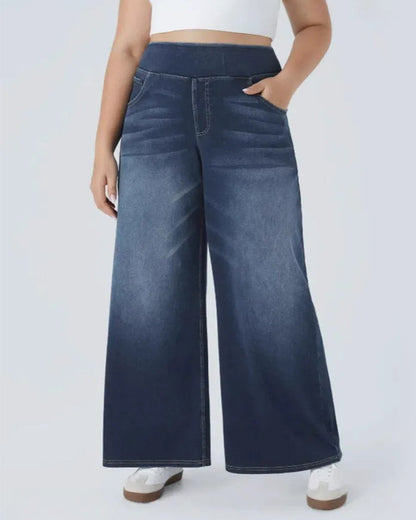 Jean taille haute Confortable Coupe décontractée