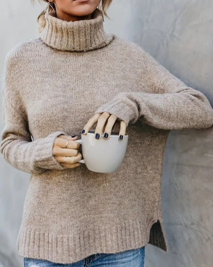 Stylische Frauenpullover | Langärmlige Turtleneck Sweater - IdealeKleiden