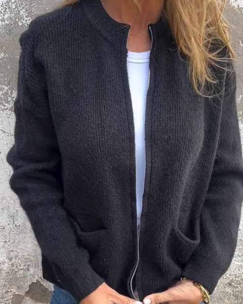 Élégante veste pour femme avec fermeture éclair classique
