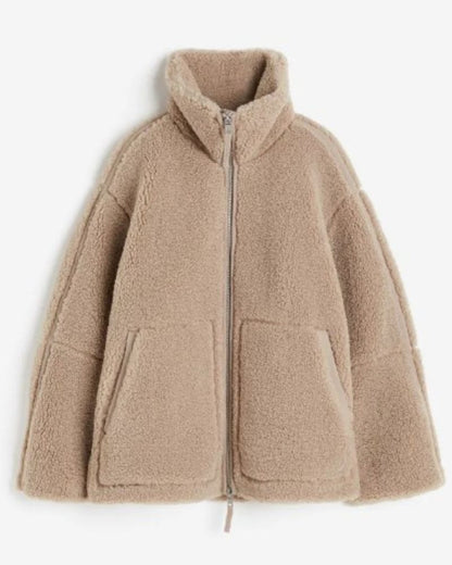 Teddyjacke Damen Warm und Kuschelig - IdealeKleiden