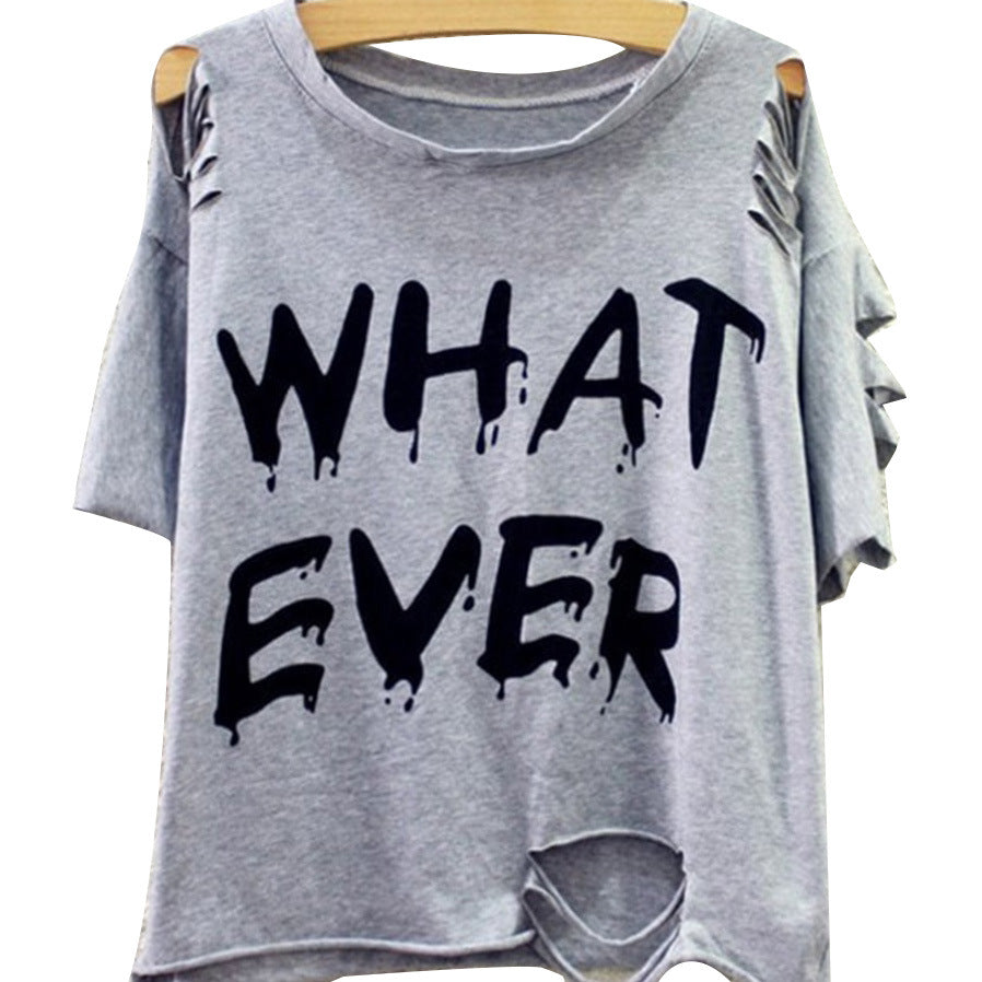 T-shirt oversize femme Coupe large Manches découpées Moderne